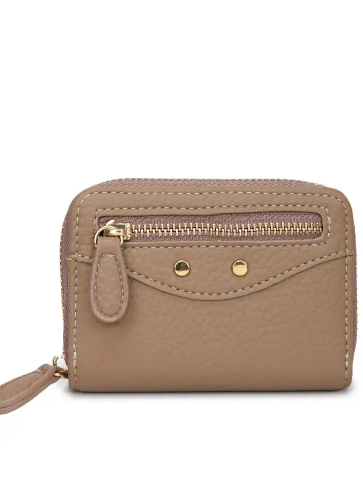 PU Leather Solid Color Card Case