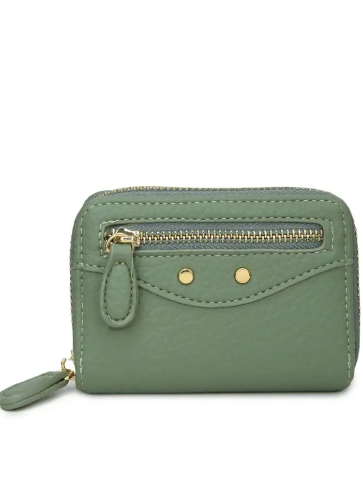 PU Leather Solid Color Card Case