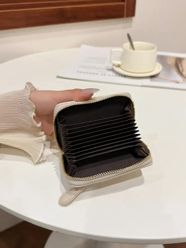 PU Leather Solid Color Card Case