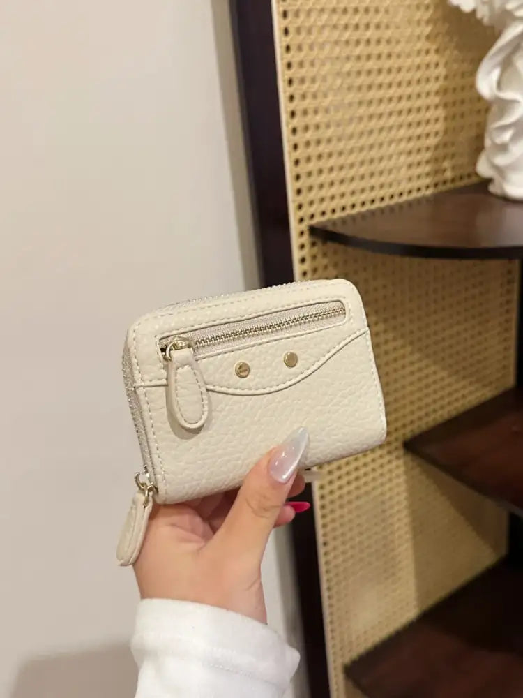 PU Leather Solid Color Card Case