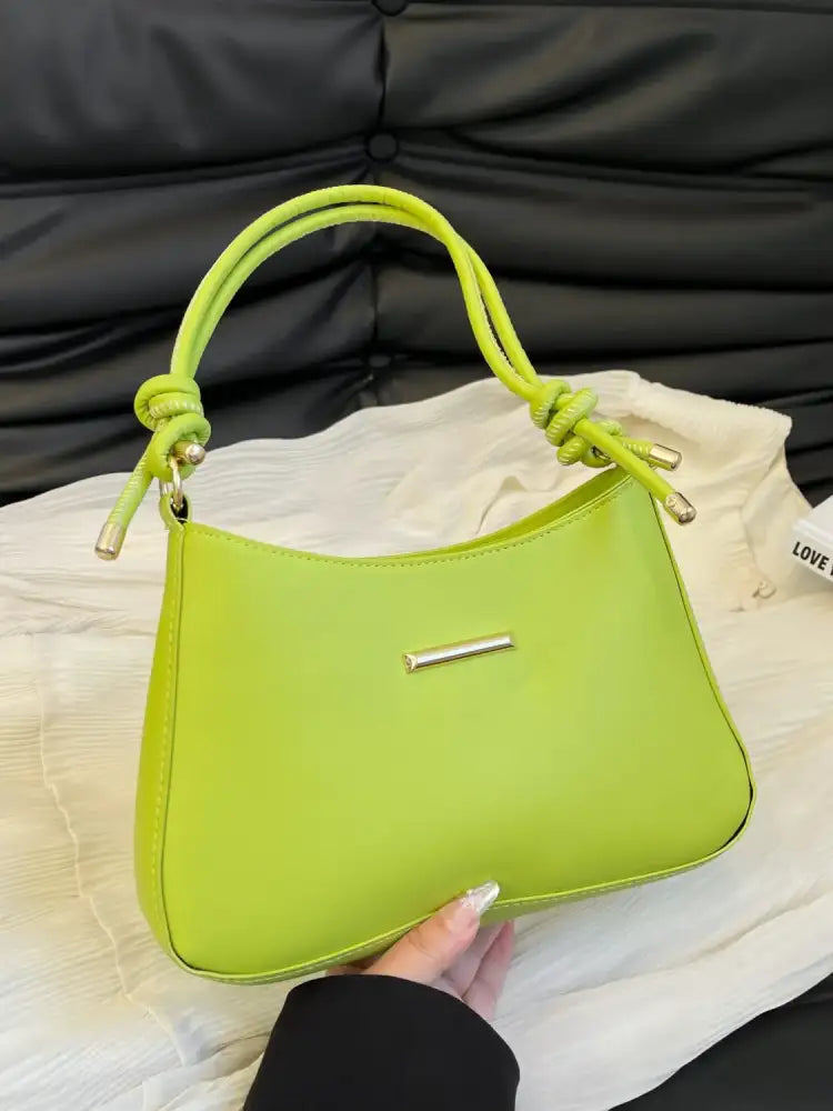 PU Leather Solid Color Shoulder Bag