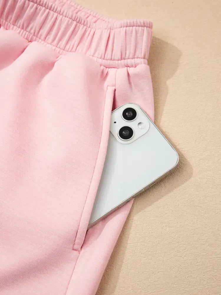 Puff Sleeve Pearl Embellished Scallop Trim Top and Skort Set