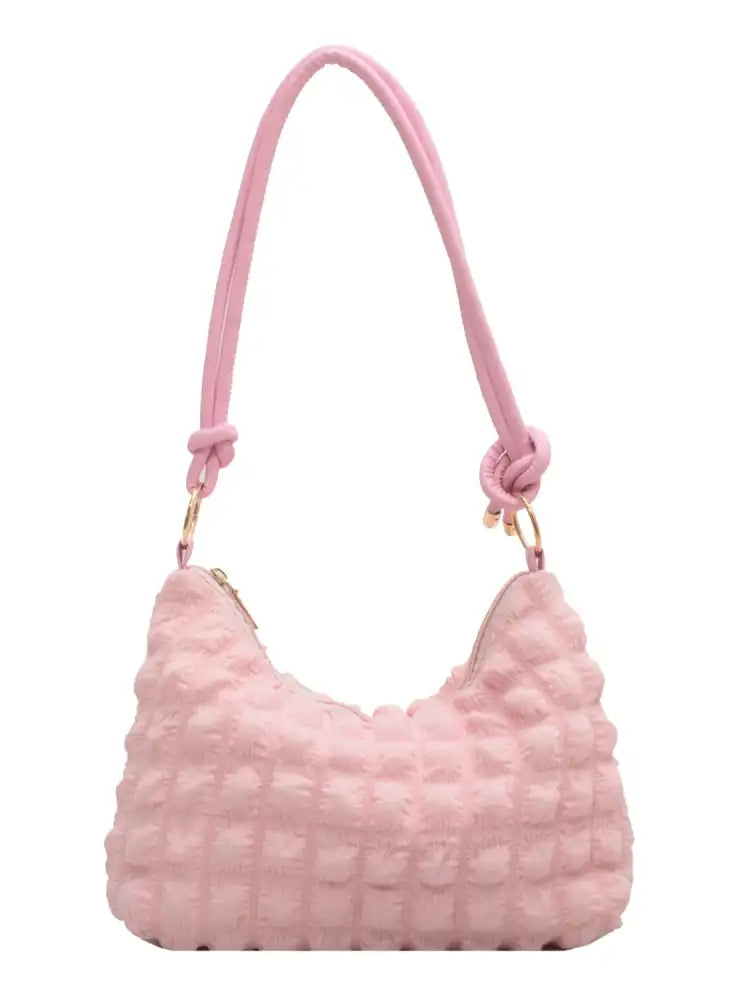 Quilted Bubble Textured Shoulder Bag