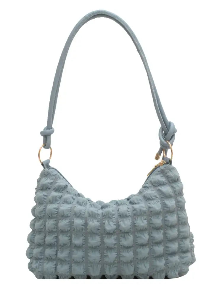 Quilted Bubble Textured Shoulder Bag