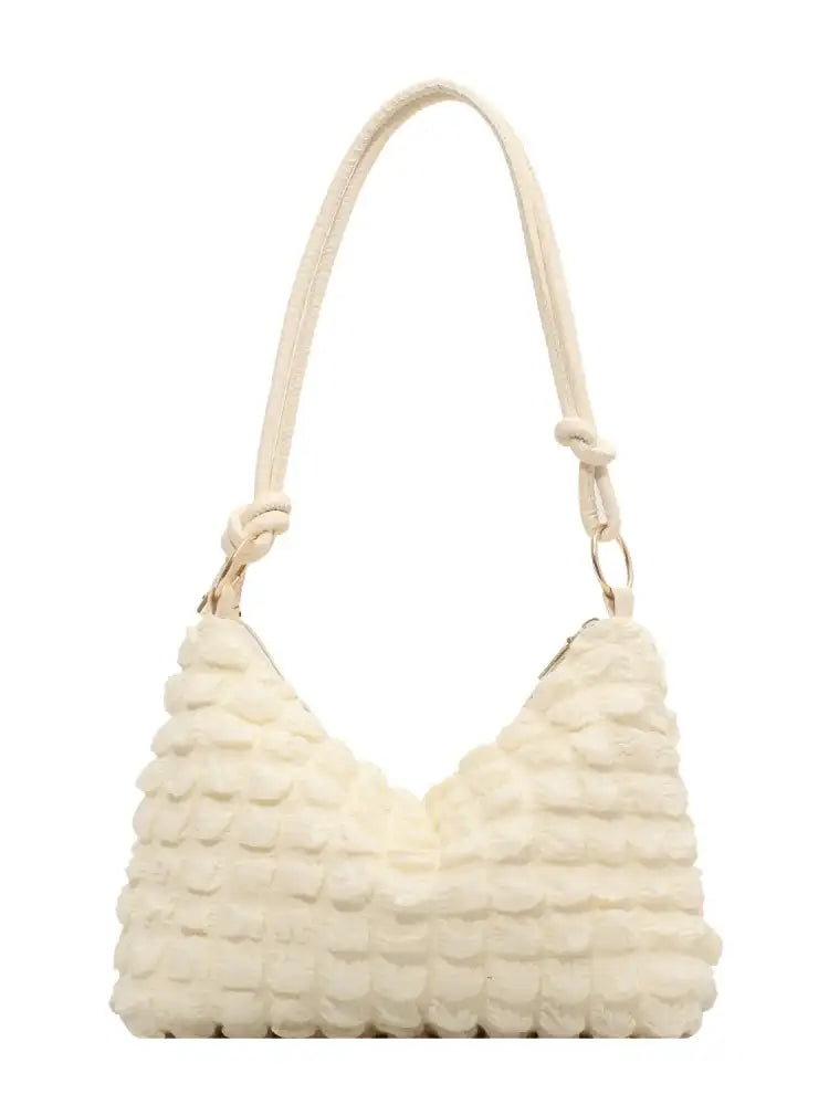 Quilted Bubble Textured Shoulder Bag