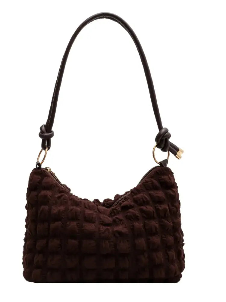 Quilted Bubble Textured Shoulder Bag