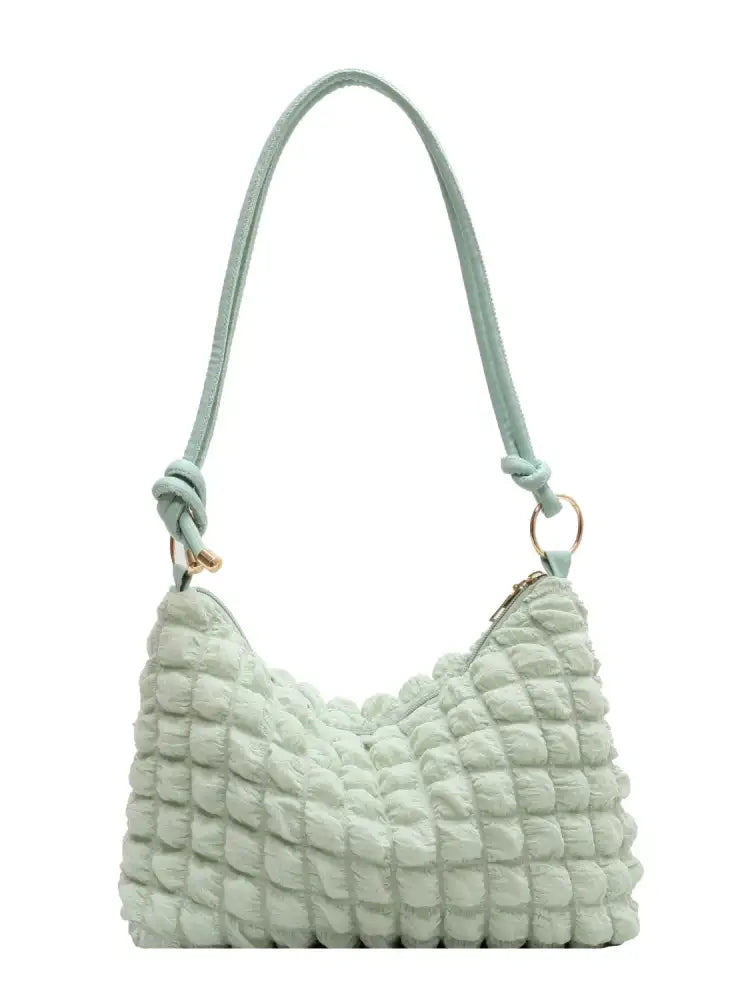 Quilted Bubble Textured Shoulder Bag