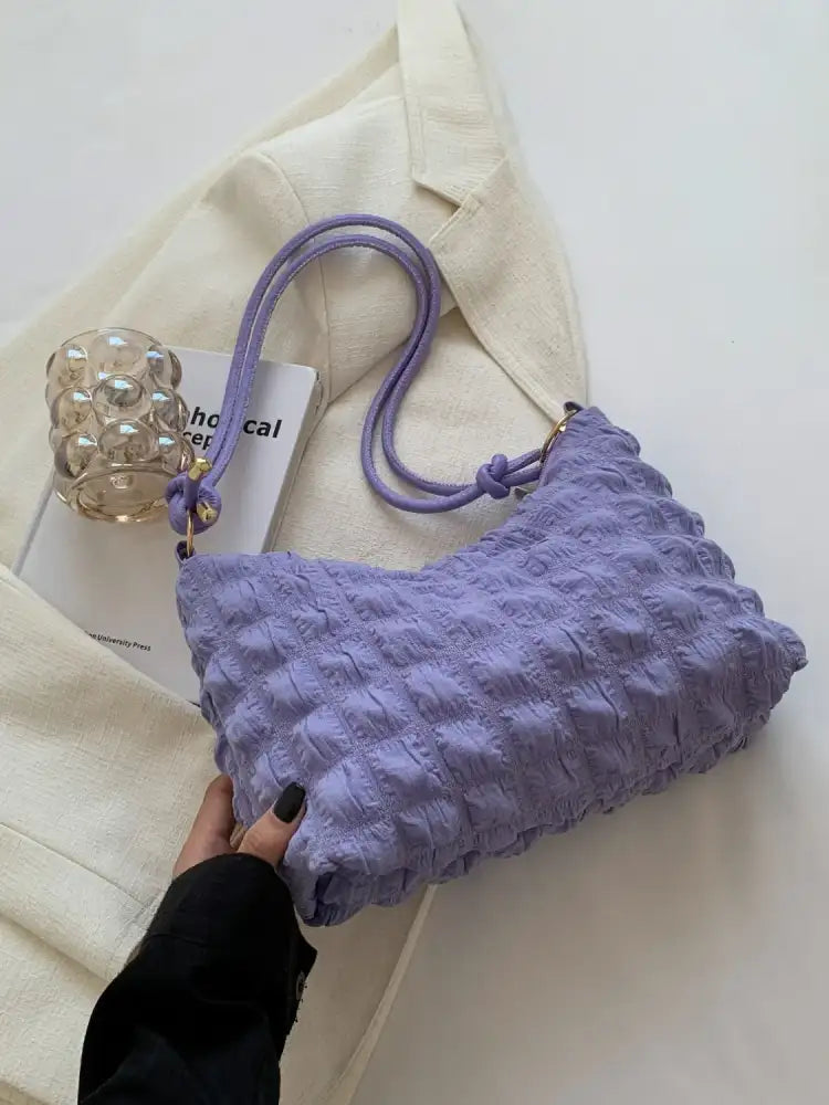 Quilted Bubble Textured Shoulder Bag