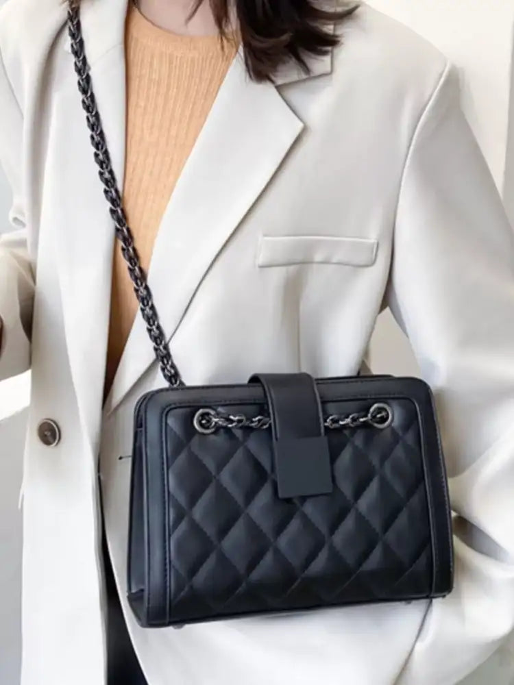 Quilted Chain Strap Shoulder Bag