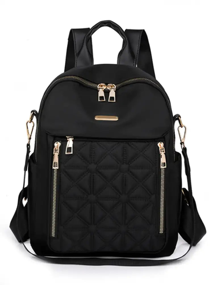 Quilted Oxford Cloth Backpack Bag