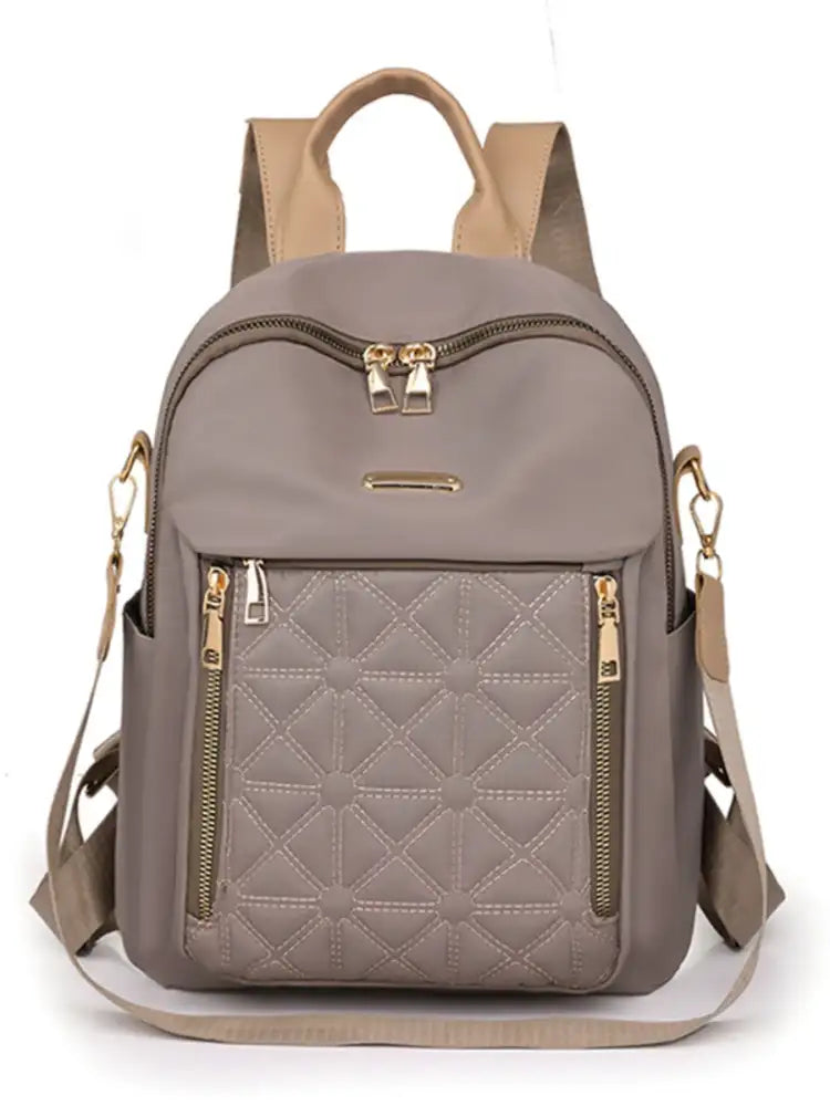 Quilted Oxford Cloth Backpack Bag
