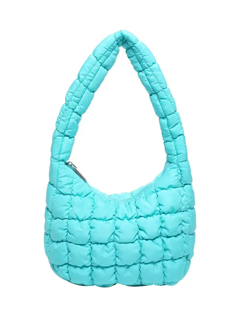 Quilted Ruched Shoulder Bag