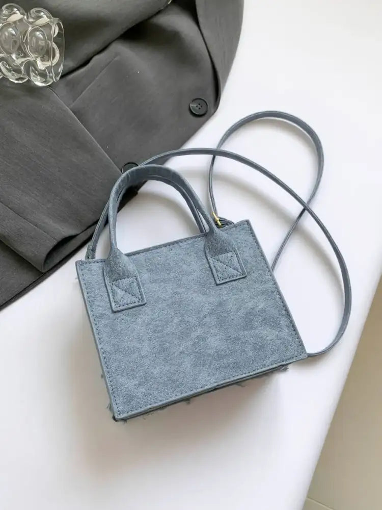 Raw Edge Plaid Shoulder Bag