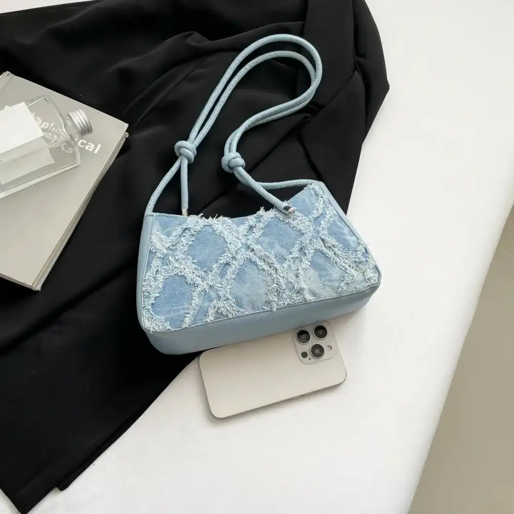 Raw Hem Shoulder Bag