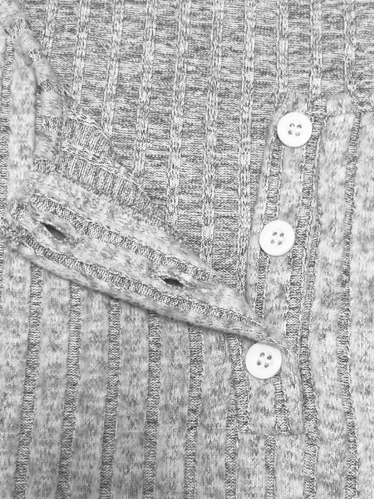 Ribbed Button Front Dress and Cardigan Sweater Set