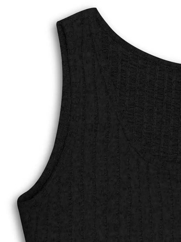 Ribbed Button Front Dress and Cardigan Sweater Set