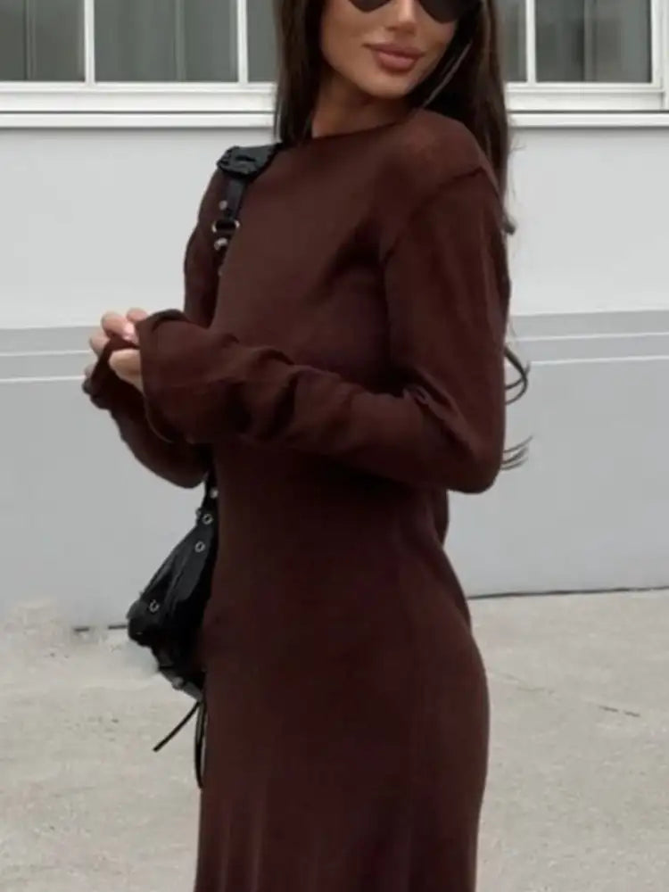 Ribbed Knit Cami Dress and Cover Up Sweater Set