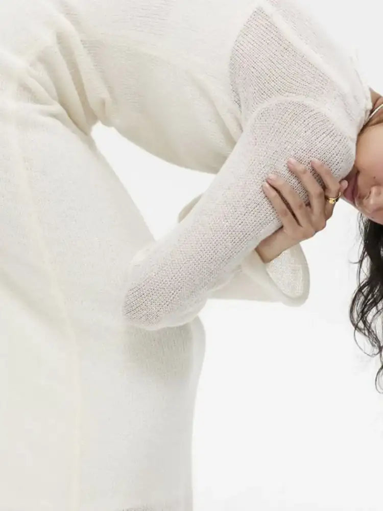 Ribbed Knit Cami Dress and Cover Up Sweater Set