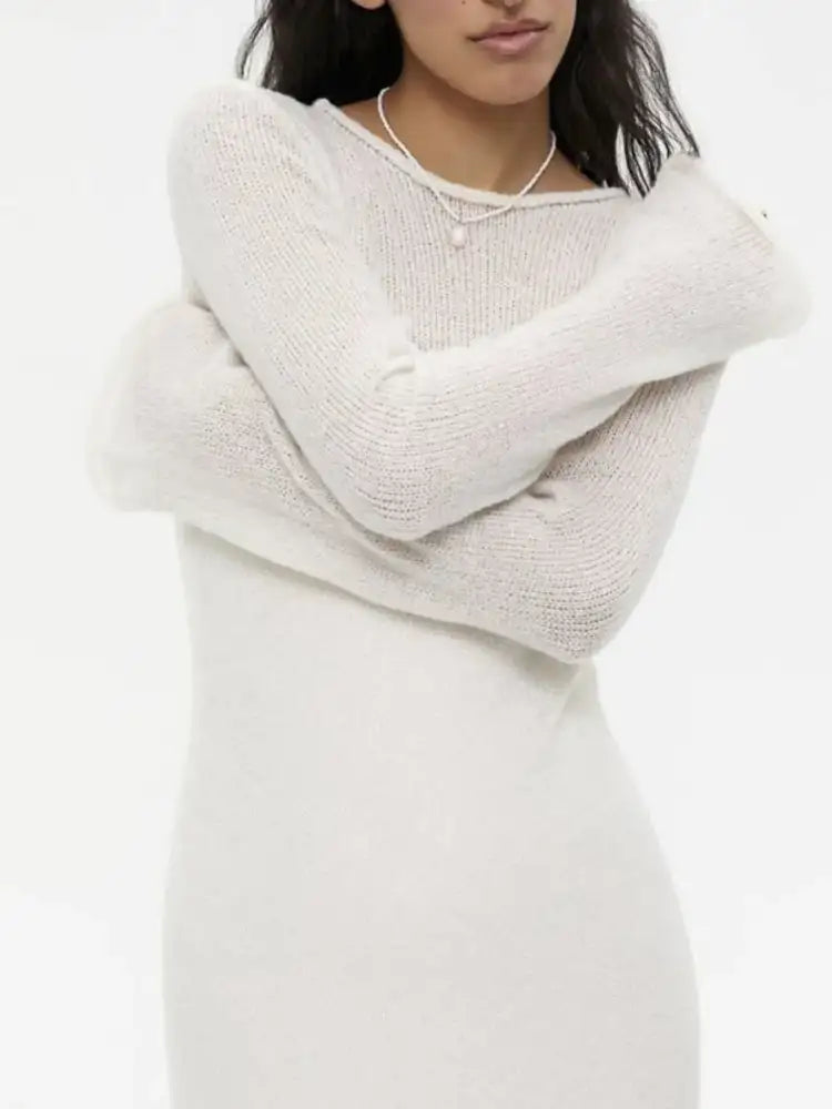 Ribbed Knit Cami Dress and Cover Up Sweater Set