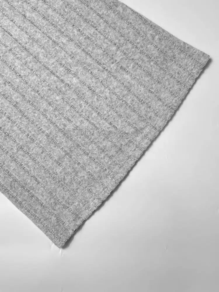 Ribbed Knit Crop Top and Wide Leg Pants Set