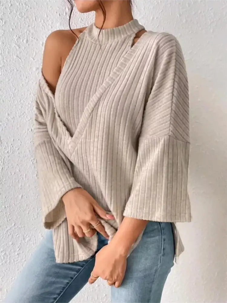 Ribbed Knit Tank & Long Sleeve Top Set