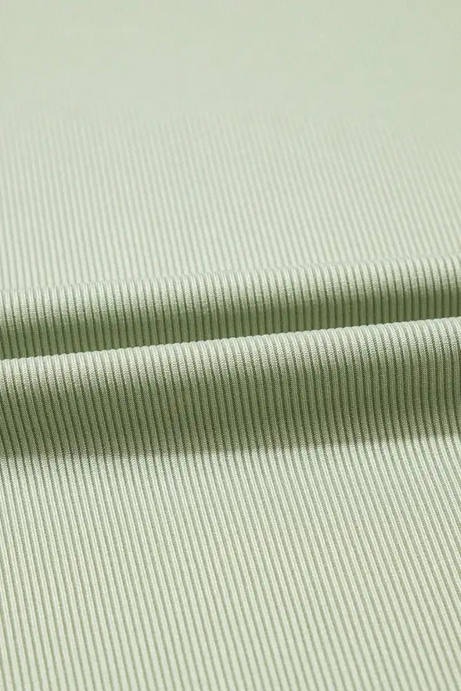 Round Neck Tank Top and High Waist Pants Set