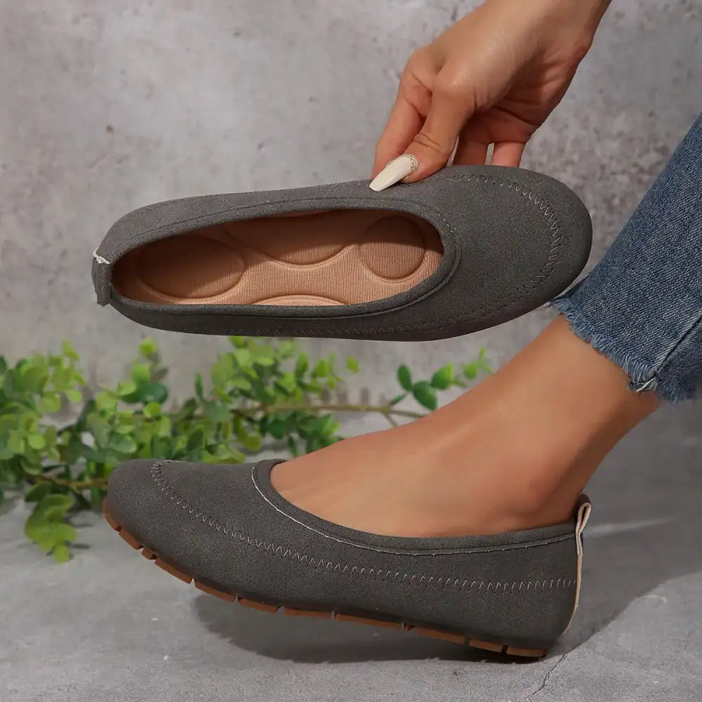 Round Toe Flat Slip-Ons