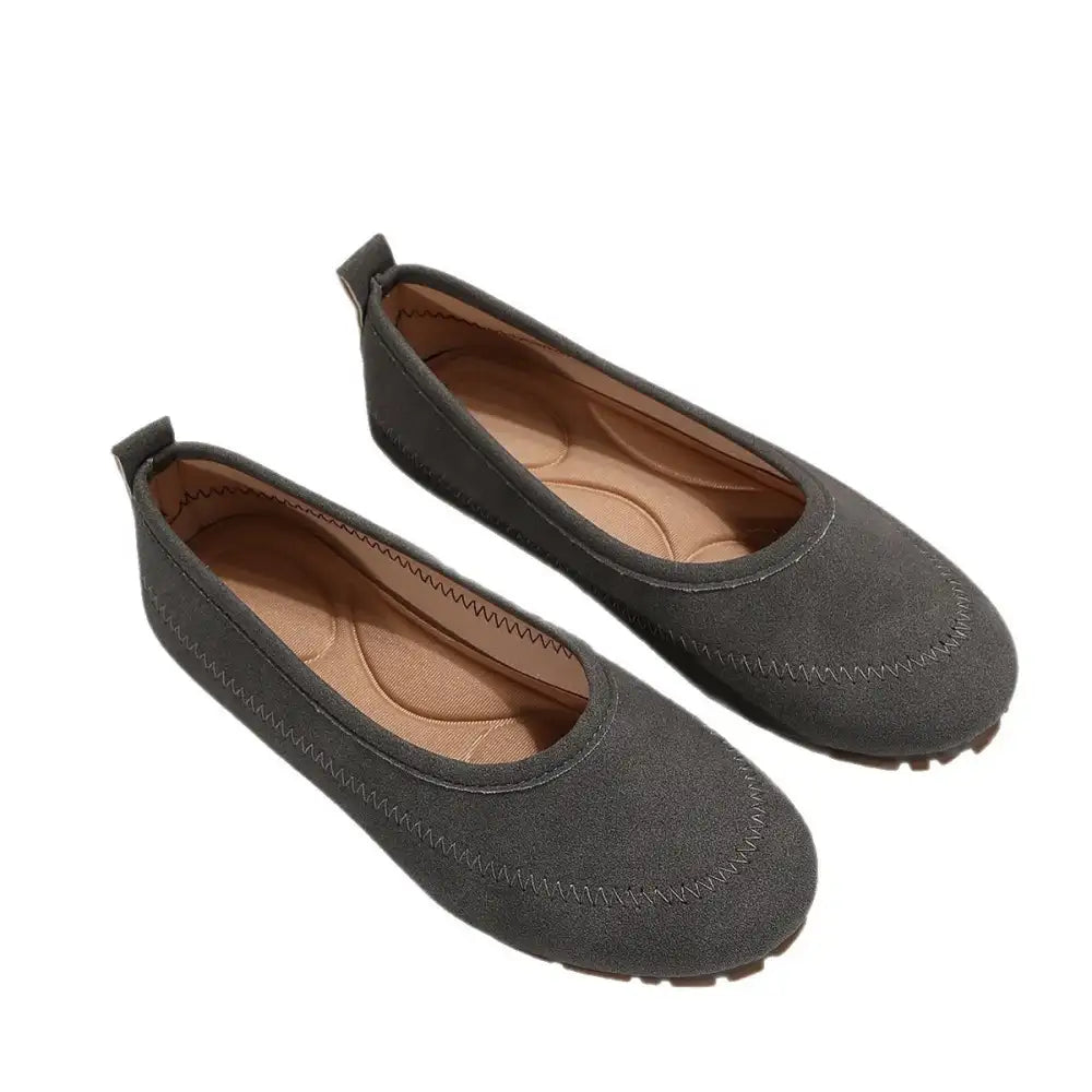 Round Toe Flat Slip-Ons