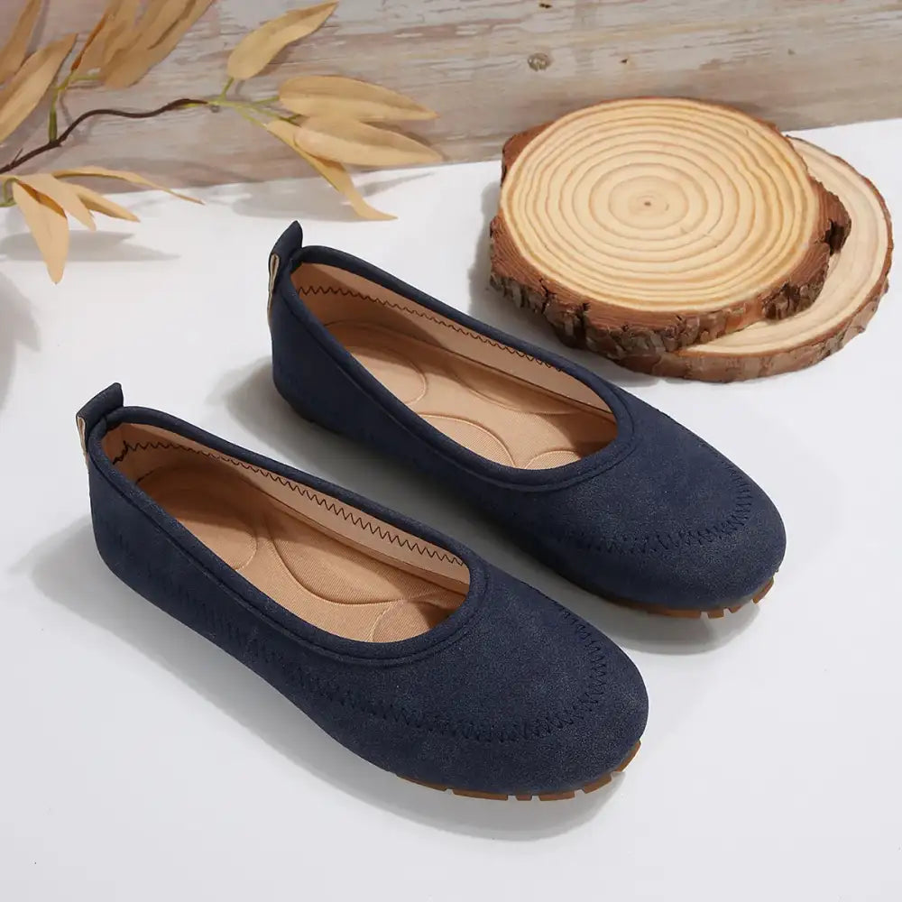 Round Toe Flat Slip-Ons