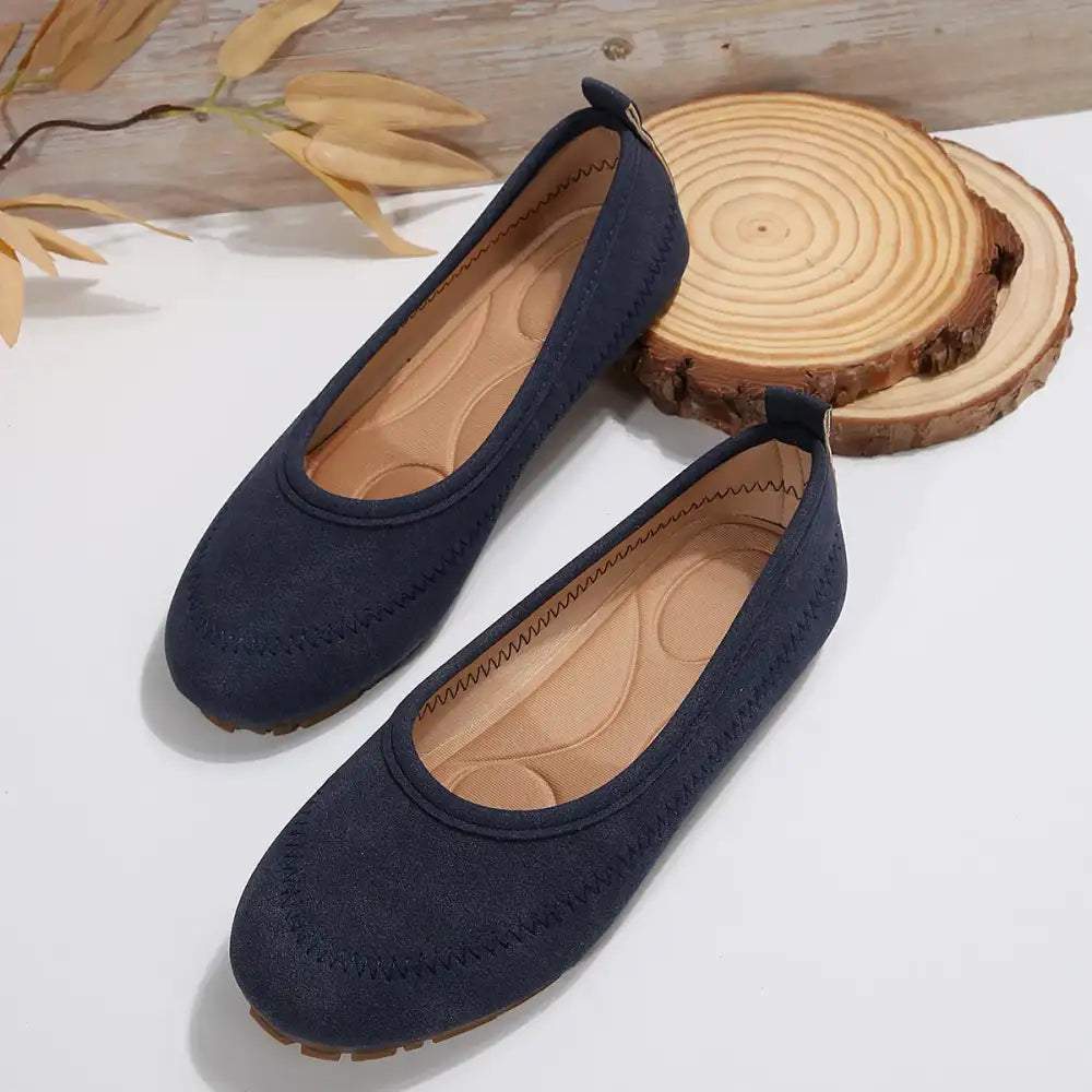 Round Toe Flat Slip-Ons