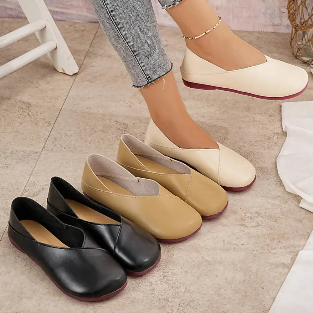 Round Toe Flats Slip-Ons