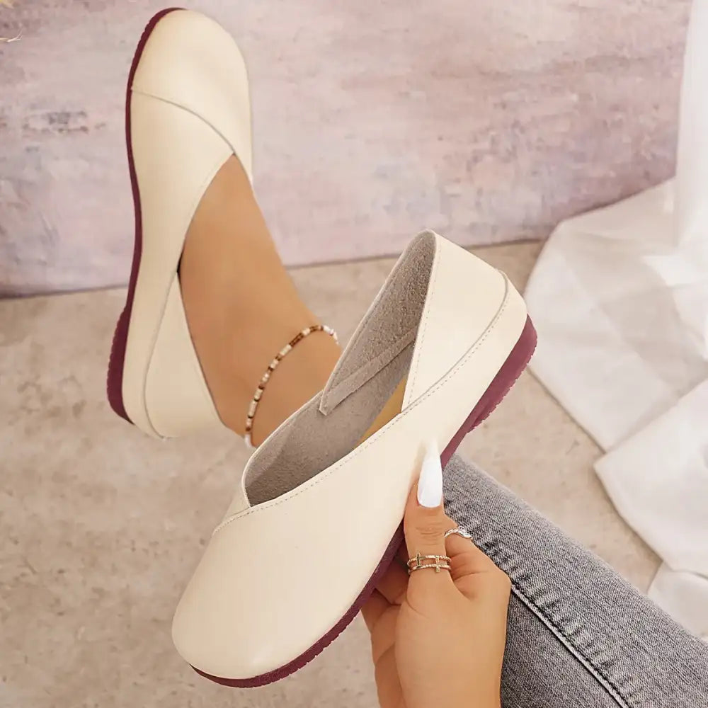 Round Toe Flats Slip-Ons