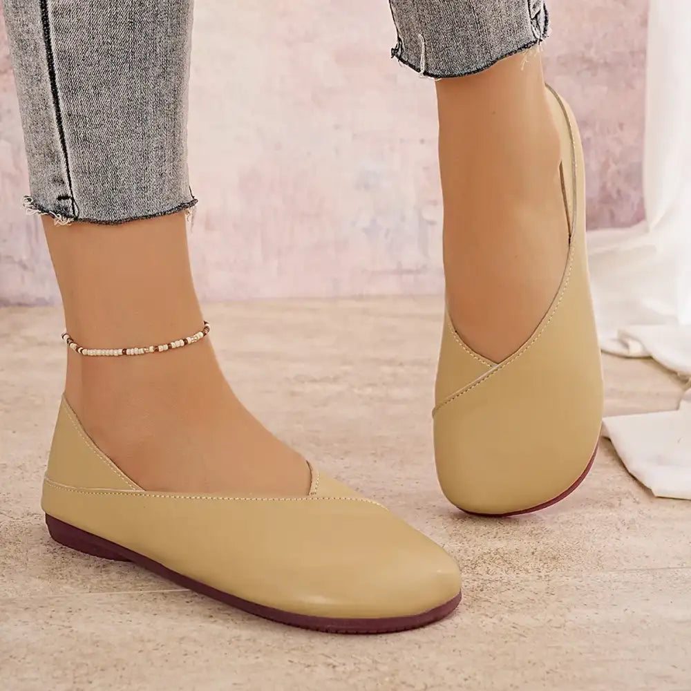 Round Toe Flats Slip-Ons