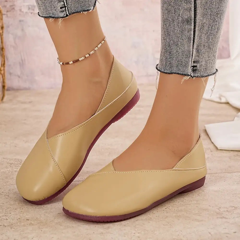 Round Toe Flats Slip-Ons