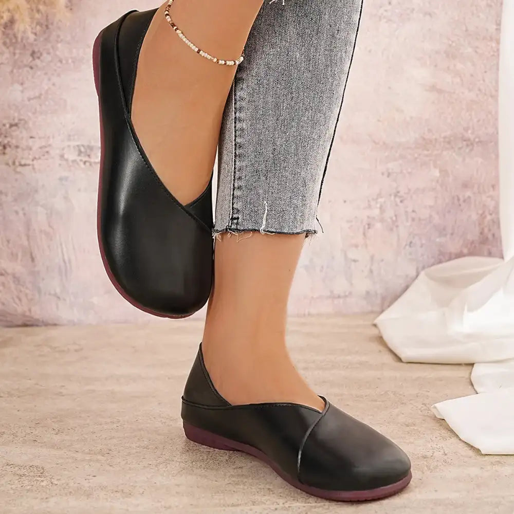 Round Toe Flats Slip-Ons