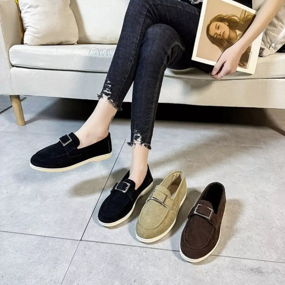 Round Toe Flats Slip-Ons