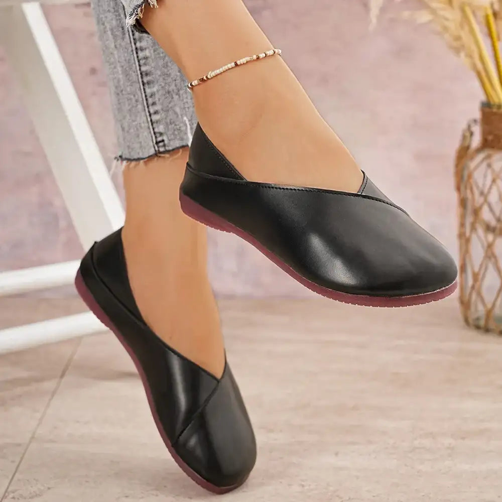 Round Toe Flats Slip-Ons