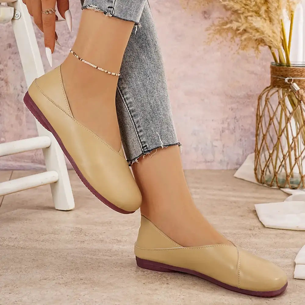 Round Toe Flats Slip-Ons