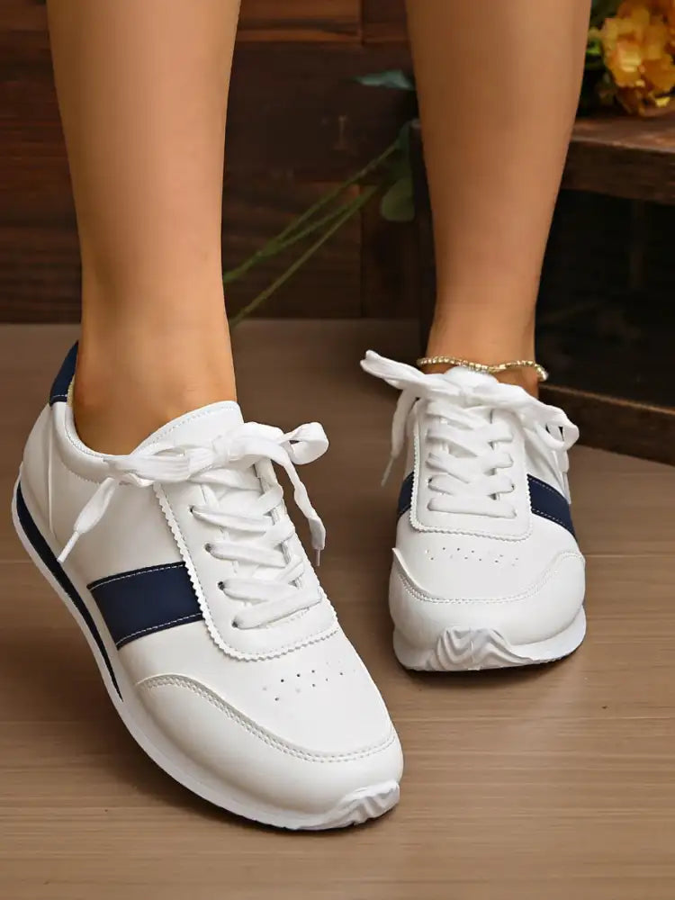 Round Toe Lace Up Sneakers