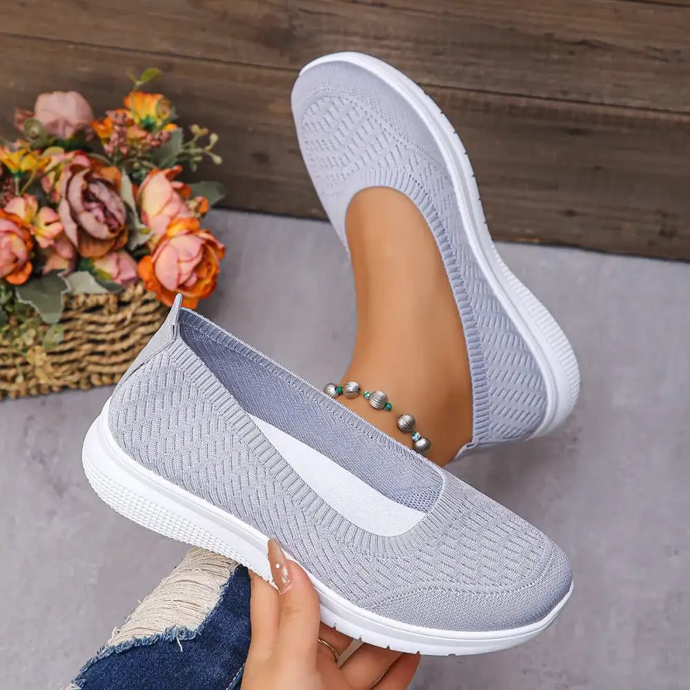 Round Toe Mesh Slip-Ons