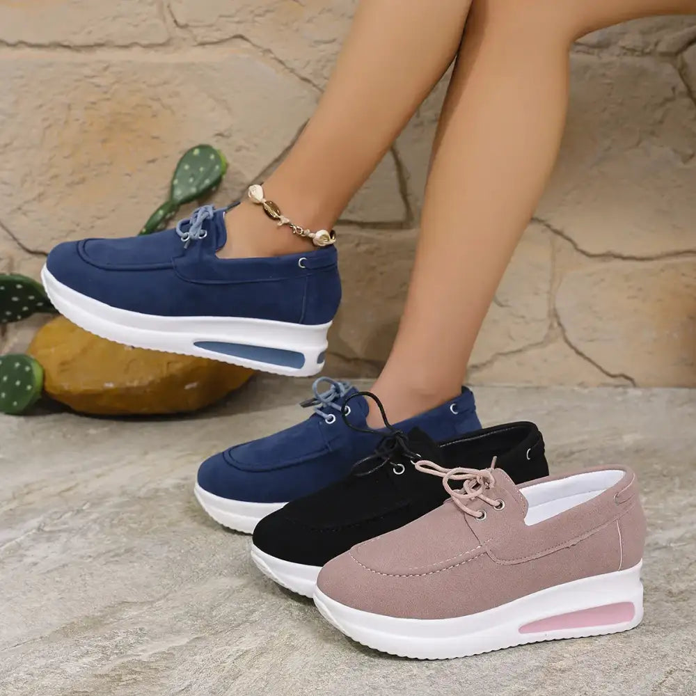 Round Toe Platform Sneakers