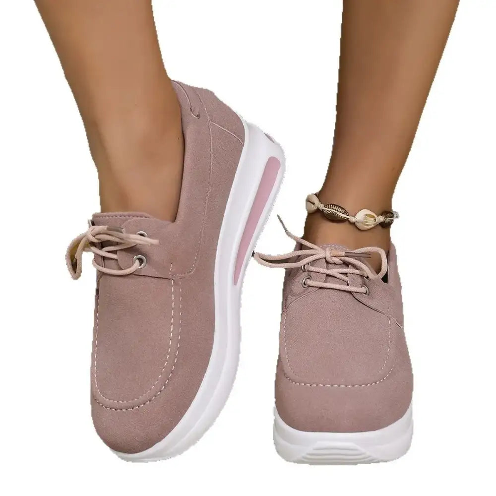 Round Toe Platform Sneakers