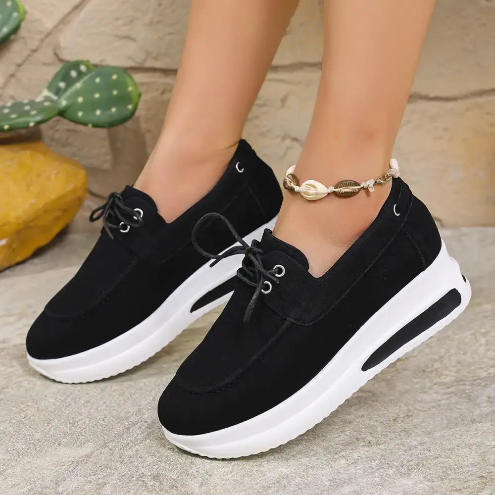 Round Toe Platform Sneakers