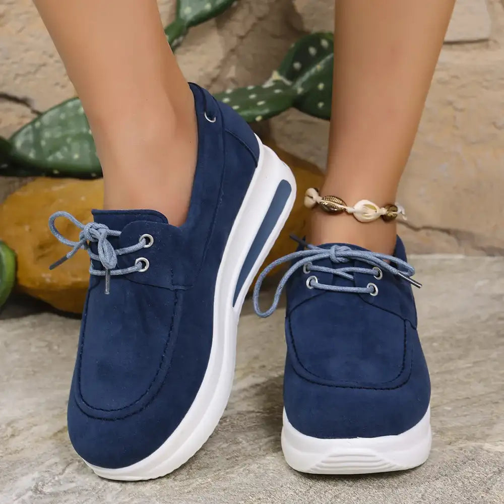 Round Toe Platform Sneakers