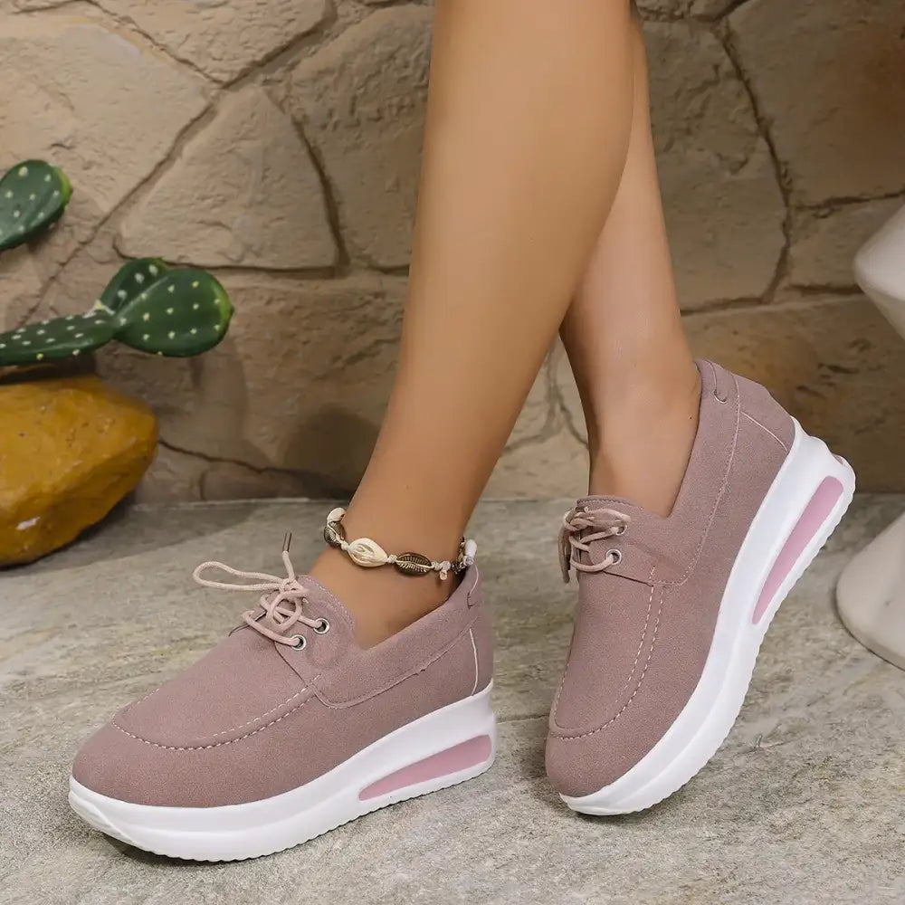 Round Toe Platform Sneakers