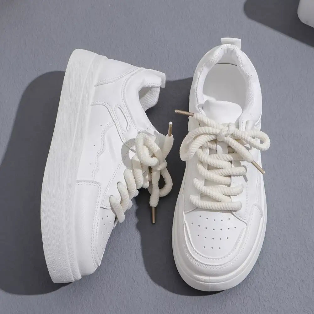 Round Toe Platform Sneakers