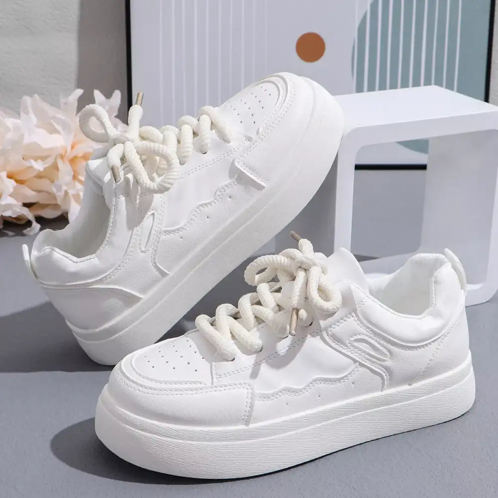 Round Toe Platform Sneakers