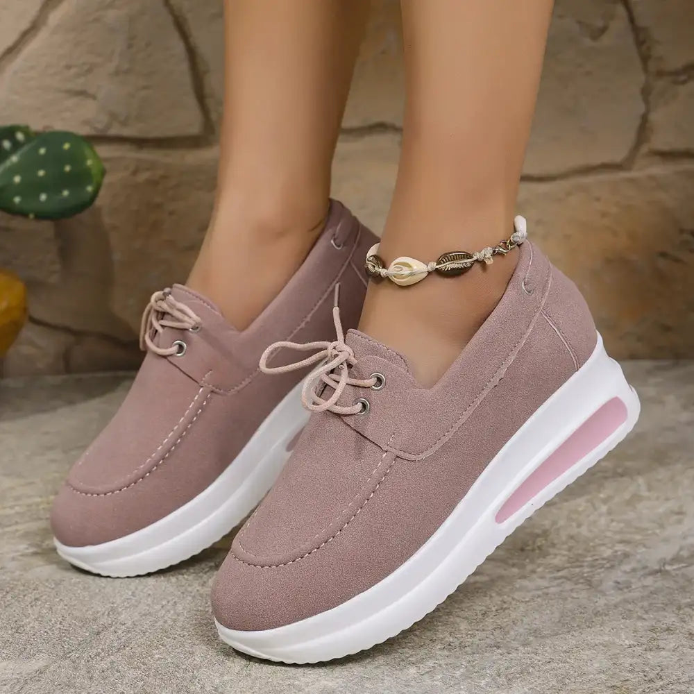 Round Toe Platform Sneakers