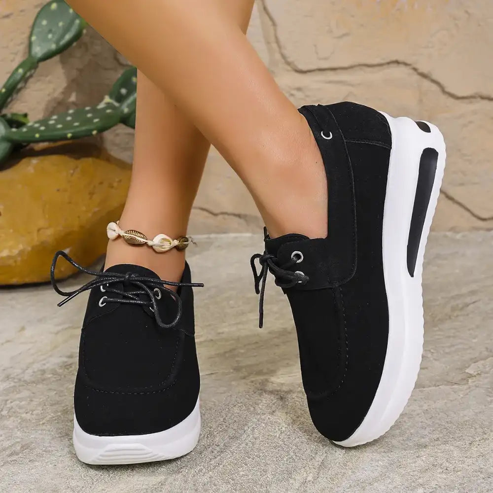 Round Toe Platform Sneakers