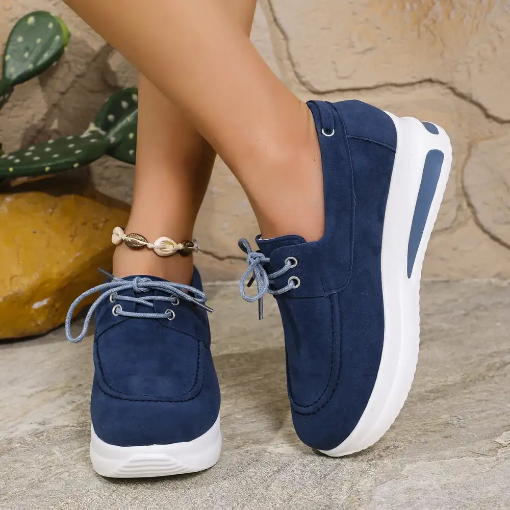 Round Toe Platform Sneakers